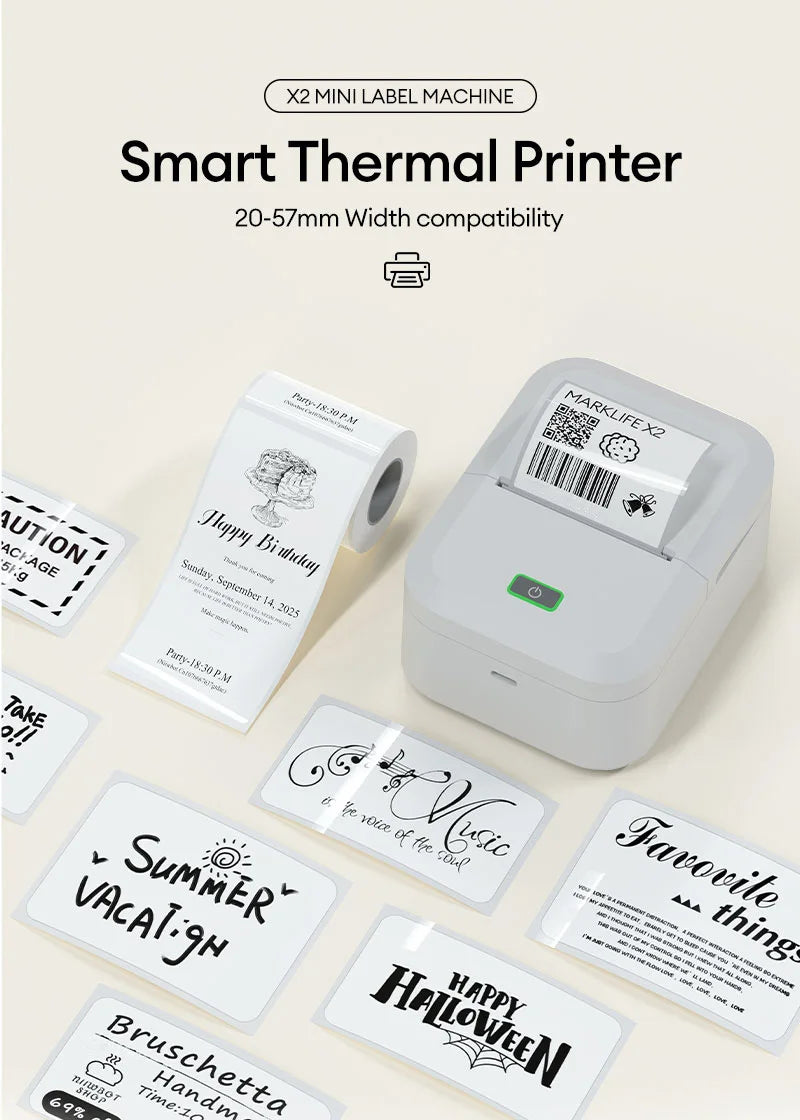 Marklife X2 Portable Bluetooth Thermal Label Printer
