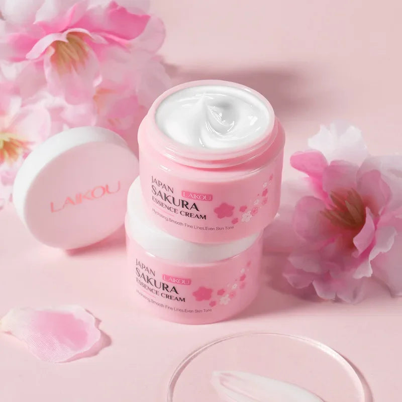 LAIKOU Japan Sakura Essence Cream Hydrating Smooth Fine Lines Even Skin Tone Moisturizing Face Cream Skin Care 25/60g