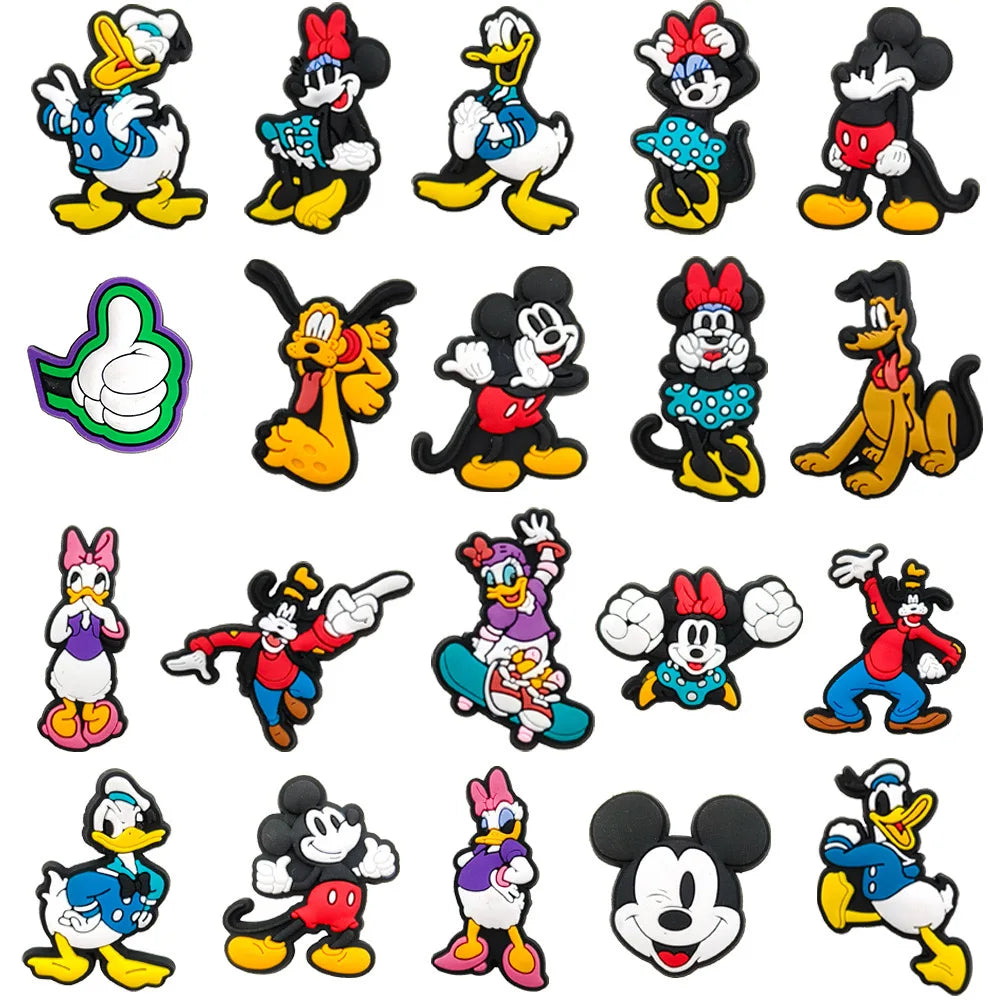 Mesucs 8-48Pcs Cartoon Shoe Charms for Women Men Girls Shoes Decoration Accessories For Clog Sandal Wristband Bag