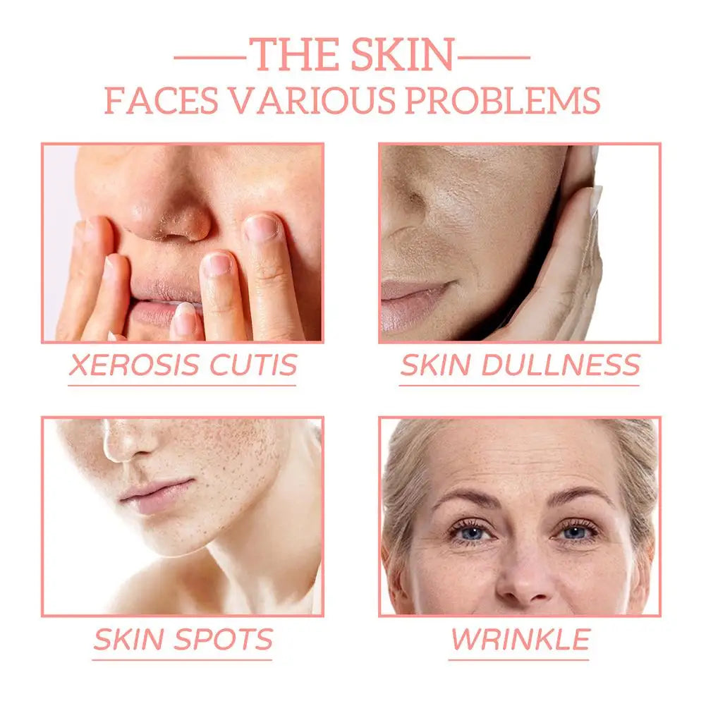 5 In 1 Face Serum Moisturizing Whitening Anti Wrinkle Aging Vitamin C Hyaluronic Acid Facial Serum Shrink Pores Skin Care 30ml