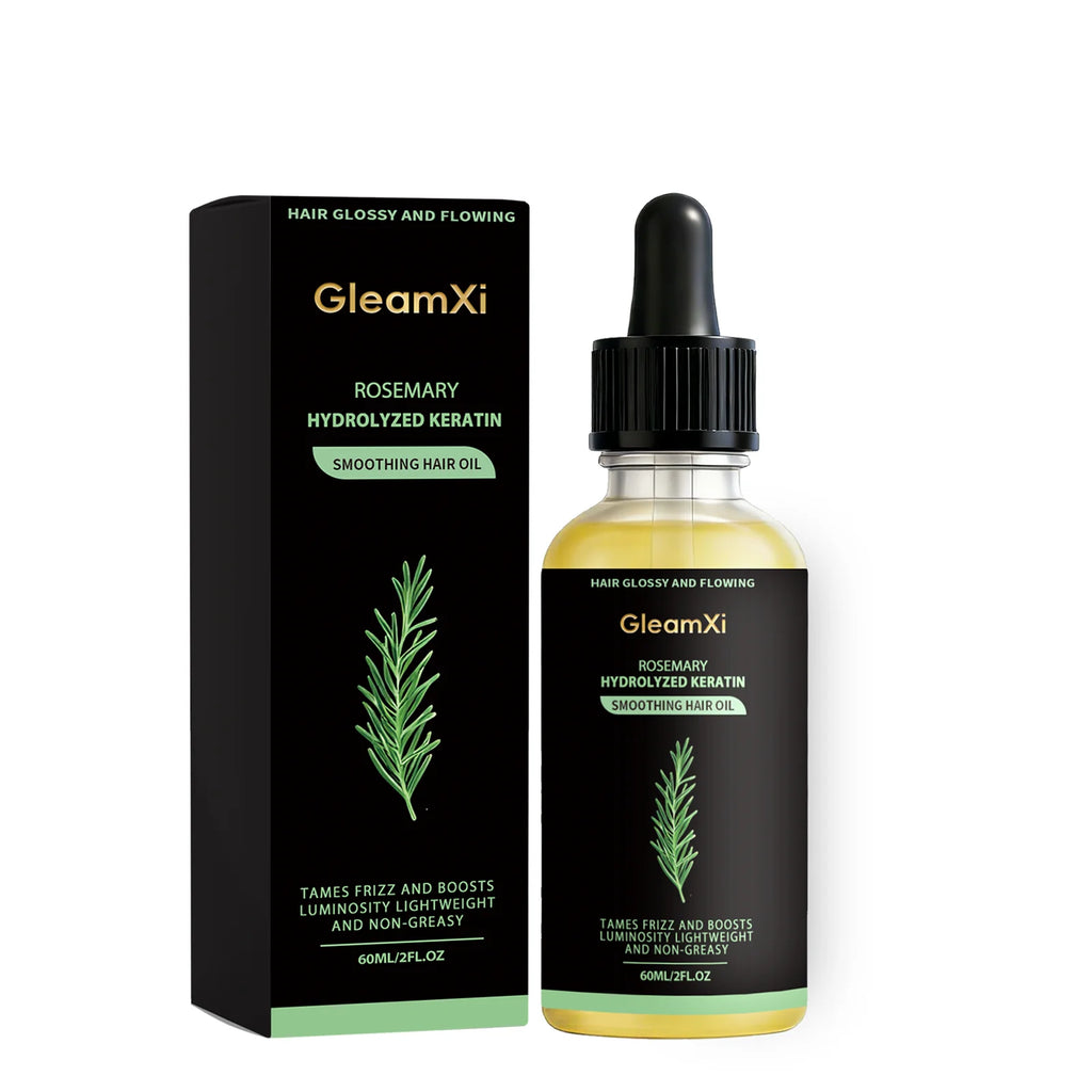 Rosemary Hydrolyzed Keratin Hair Care Set - Shampoo Hair Mask Hair Oil Repair Damaged Frizzy Dry Hair Nourish Scalp Treatment