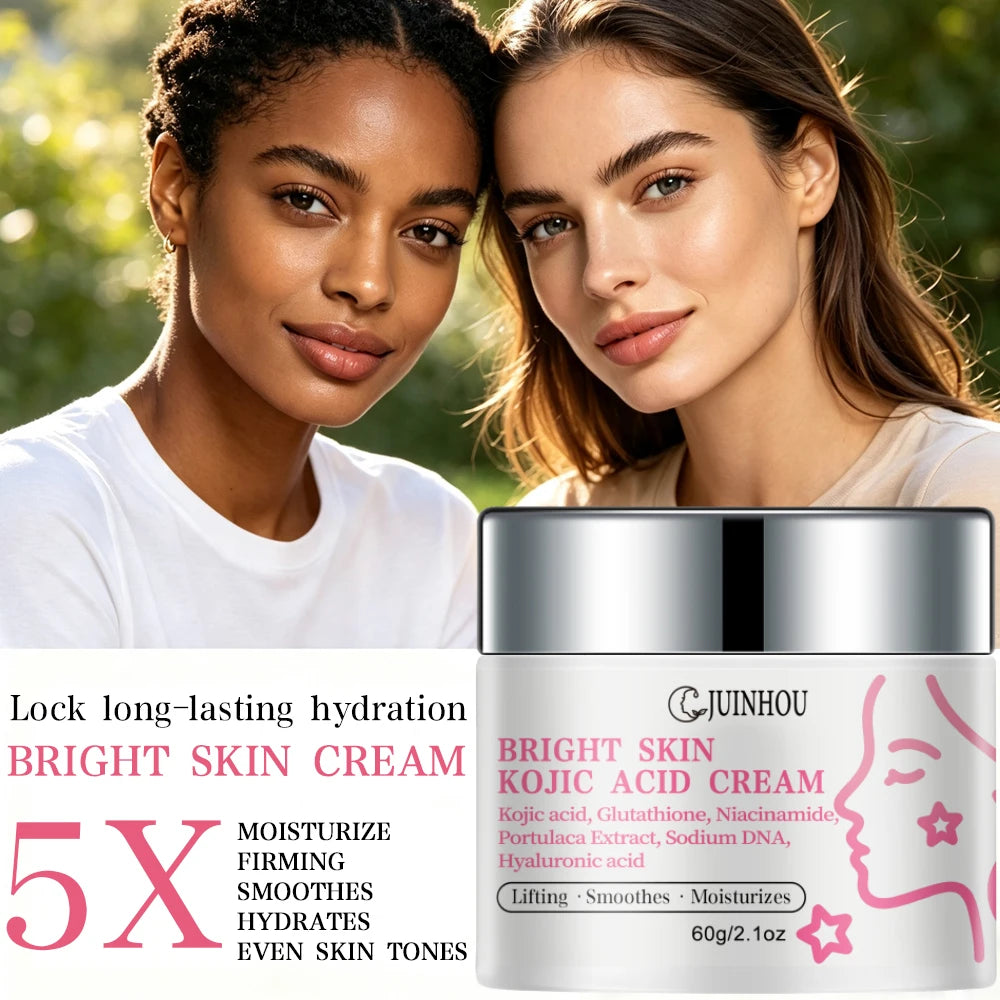 JUINHOU Lightweight Non‑greasy Moisturizing Face Cream For Dull Skin Daily Facial Hydrating Brightening Skin Care For Home Skin