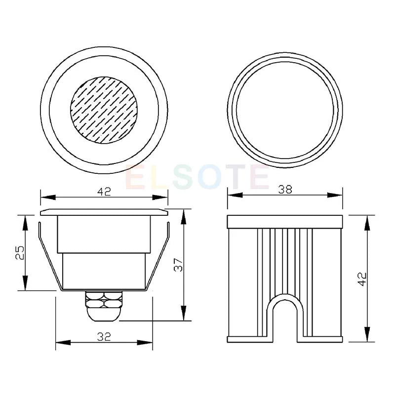 Outdoor Waterproof Led Lamp Garden Deck Terrace Floor Light RGB RGBW Recessed Inground Spot Short 12V 24V IP68 Stainless Steel