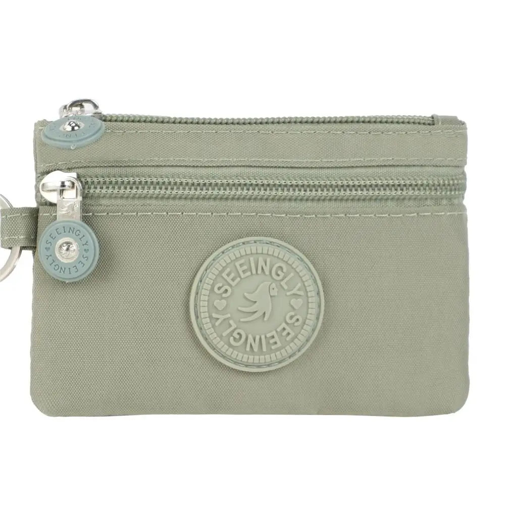 Durable Canvas Money Coin Purse Waterproof Wear-resistant Credit Card Holoder with Key Ring Wallet Money Bag Male Female