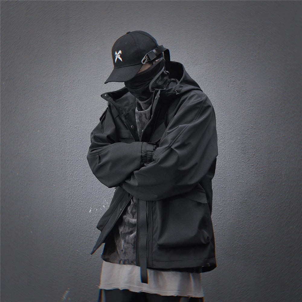 11 BYBB'S DARK 2025 Tactical Jackets Hooded Windbreaker Mens Cargo Function Jacket Fashion Coats Outwear Techwear Streetwear  ﻿