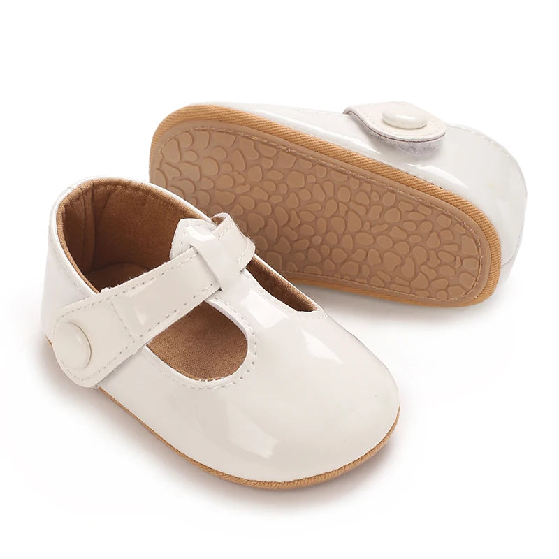 Baby Learning Walk Shoes,Multi Color Patent T-Strap Mary Jane Shoes,Soft Fashion Infant Daily Footwear for Baby Girls 0-1 Year