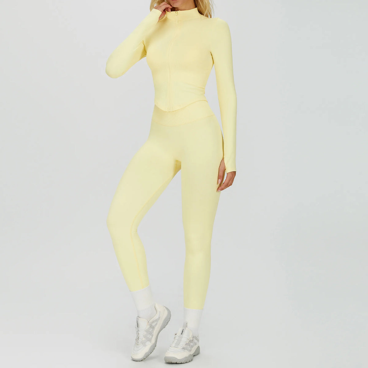 SWELTERING 2/3PCS Seamless Yoga Set Gym Clothes Sportswear Fitness Suits Women Workout Bra Crop Top Long Sleeve Sports Suits