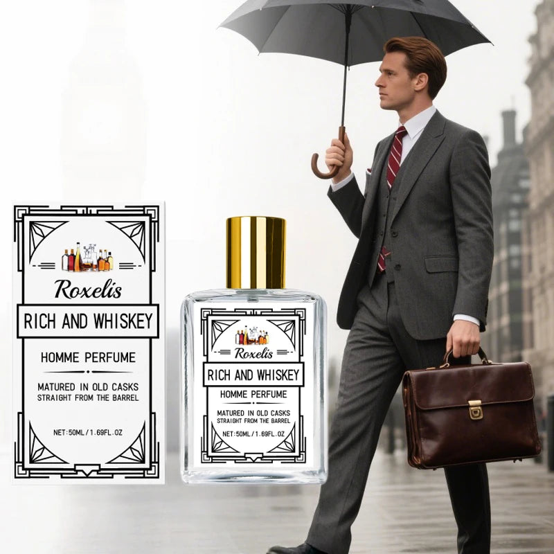 Charismatic Men's Perfume Charming Whiskey Light Fresh Elegant Long-lasting Fragrance Non-irritating Body Spray Eau De Cologne