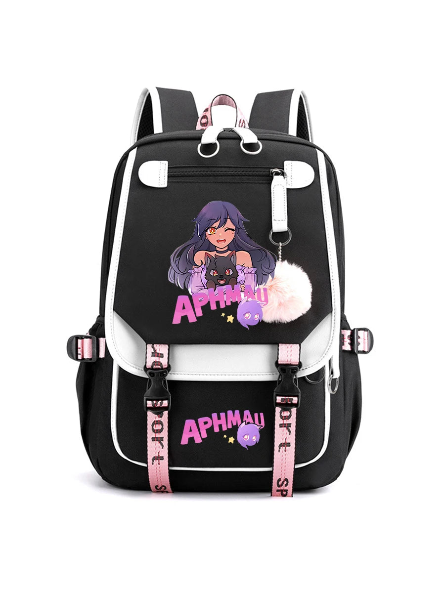 Aphmau Anime Backpack for Teenager Back To School Bookbags Fashion Trend Student Laptop Bagpack