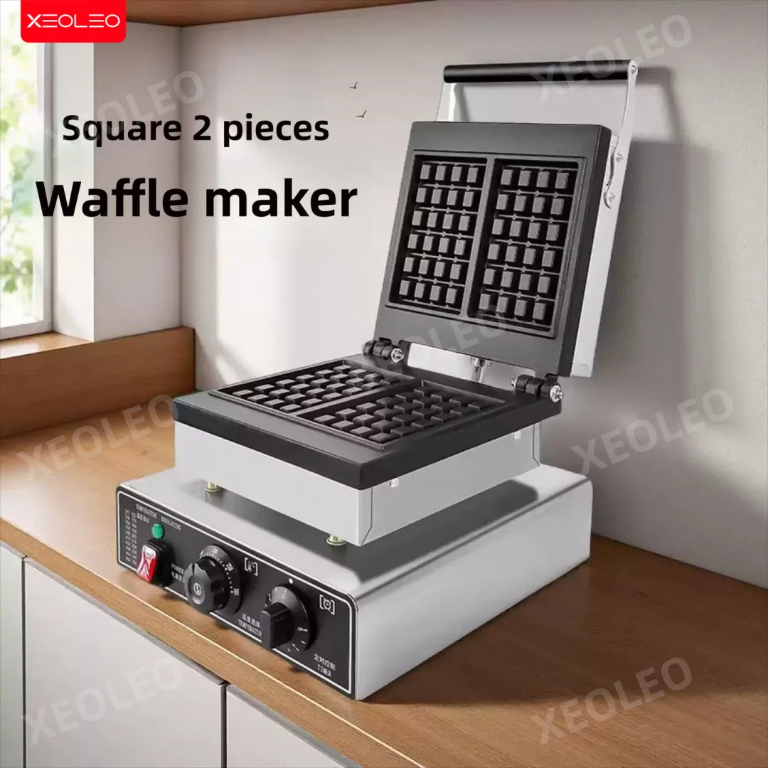 XEOLEO Electric Waffle Maker 1600W Square Shape Waffle Machine Non-stick Baking Waffle Iron Coating Baking and Dessert Maker