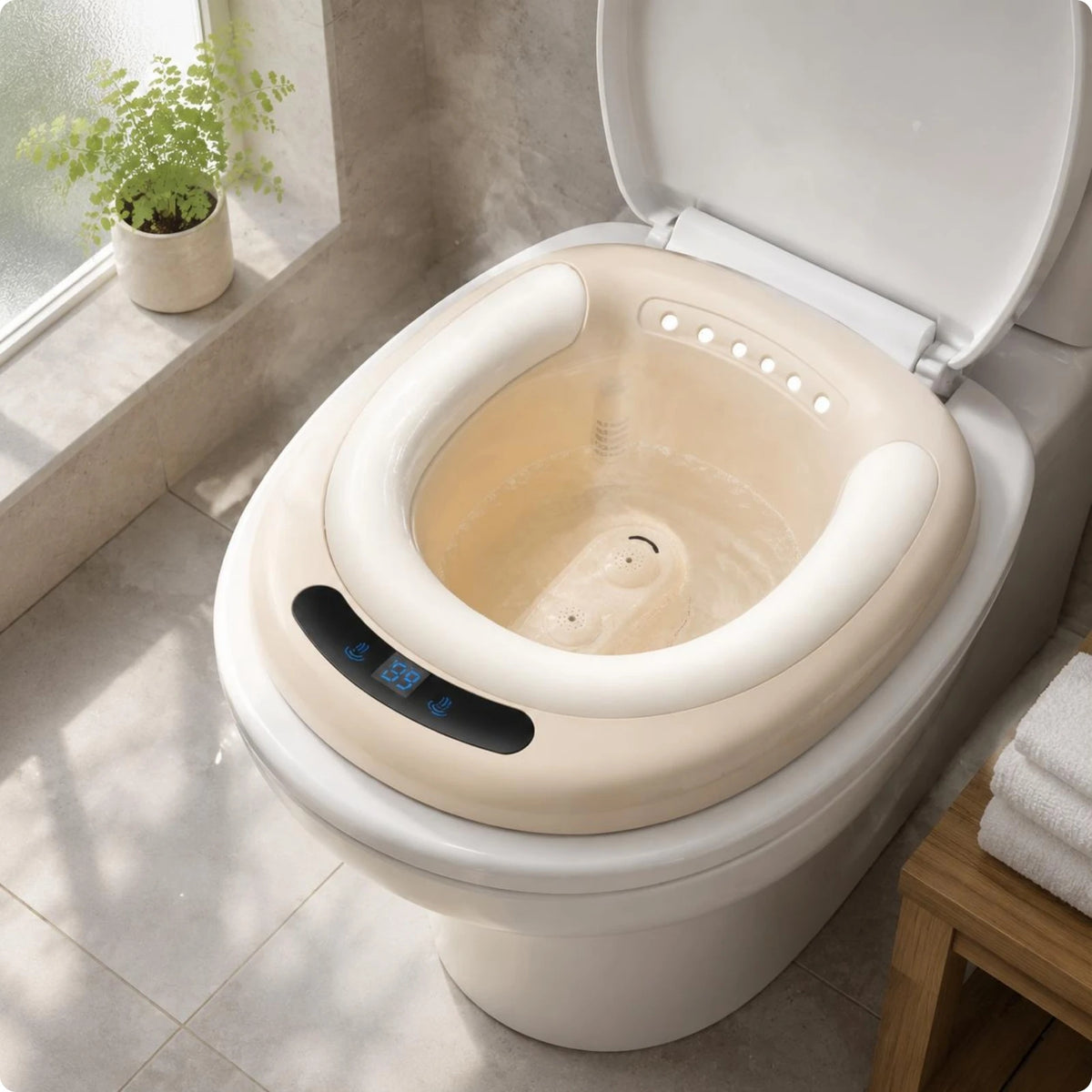 Electric Sitz Bath Basin Automatic Water Spray Toilet Sitz Bath Seat Pregnancy Wash Basin Easy to Use Health Care Item Portable