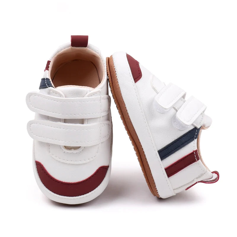 Baby Shoes Soft PU PVC High Quality Anti-slip Sole Newborn Toddler Prewalking Sneaker Spring and Autumn Style 2024 New  BXC3223