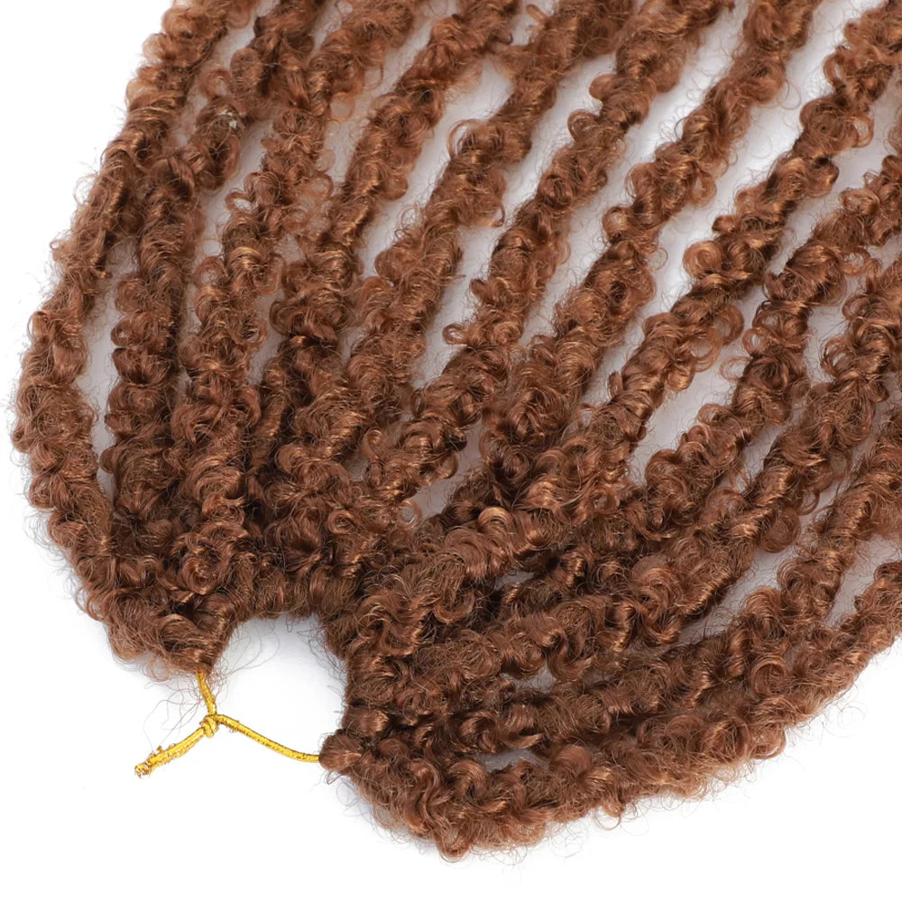 1- 6Packs Butterfly Locs Crochet Hair 36 24 18 14 12inch Pre Twisted Natural Black Distressed Faux Locs Crochet Braids for Women