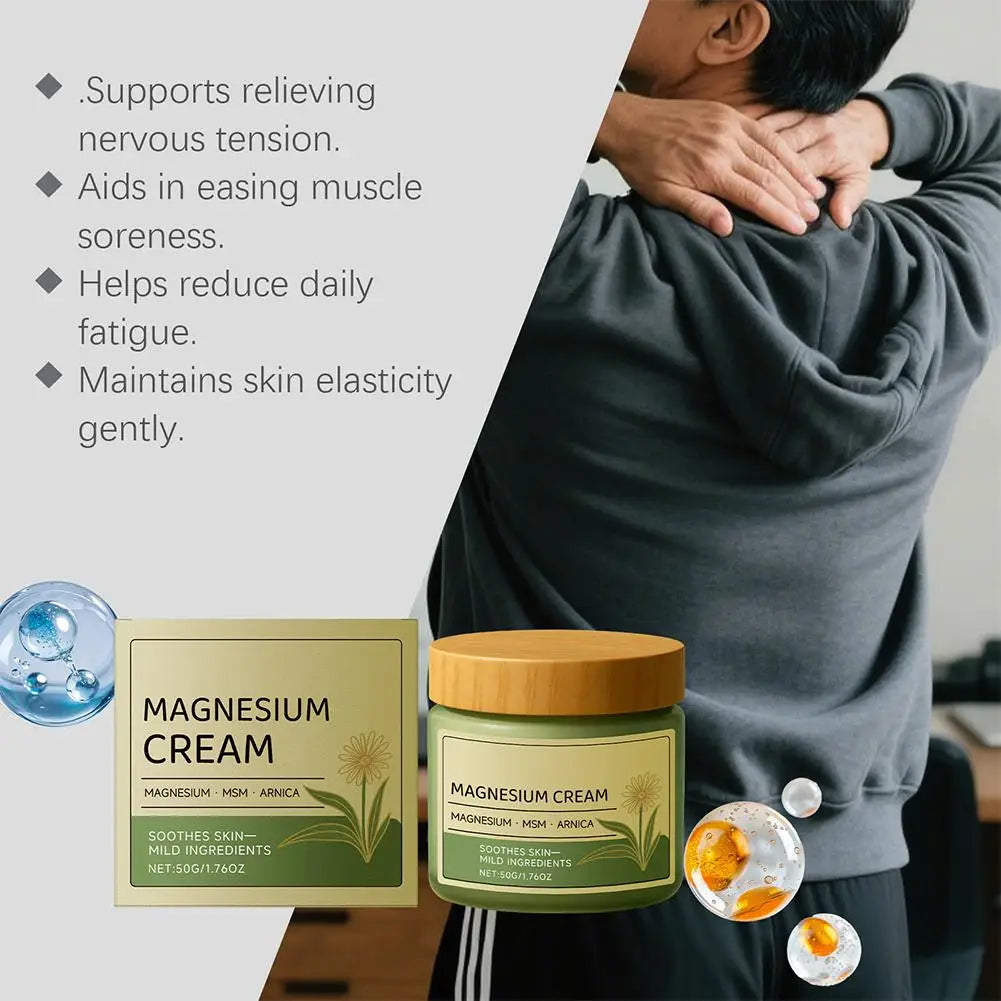 1-3Pcs  Magnesium Soothing Body Cream - Relieves Tension & Muscle Discomfort, Deep Moisturizing Joint Relief Cream for All Skin
