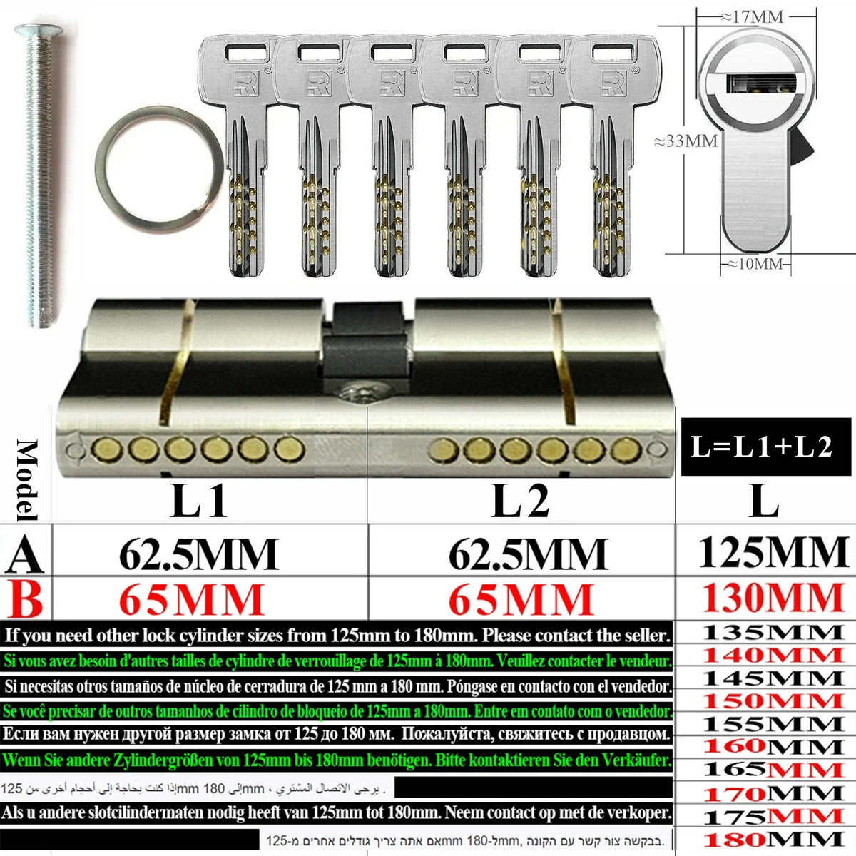 European standard high quality Cylinder door，11-pin anti-theft cylinder door  Entry door lock Cylinders for locks Entrance doors