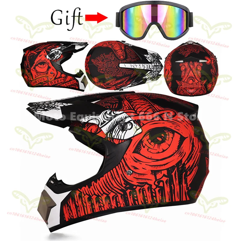 Men's and Women's Off-road Motorcycle Helmet Kart Rally Bike Motocross Helmet Cool Personality Four Seasons cascos para moto