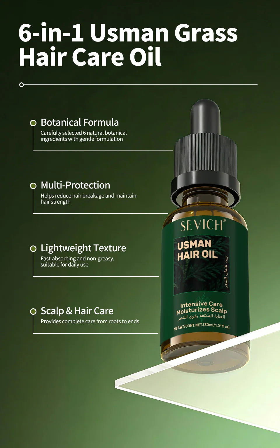 Usman Handmade Shampoo Soap Usman Grass Hair Growth Oil Anti Hair Loss Serum Hair Regrowth Spray Scalp Care Oil for Men Women