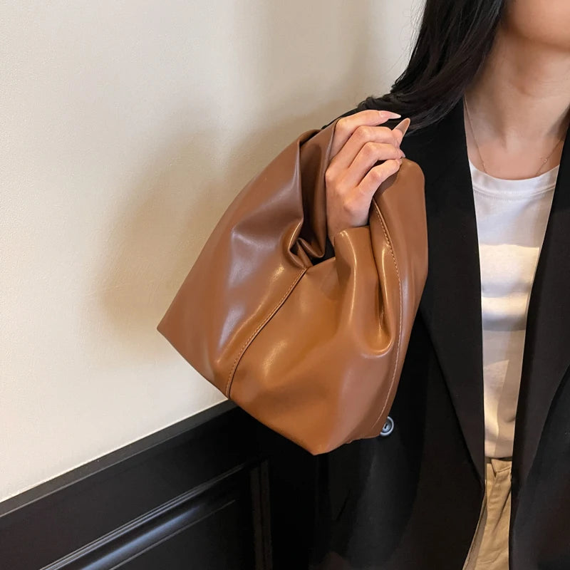 LEFTSIDE Design Small PU Leather Shoulder Bag For Women 2025 New Trend Fashion Y2K Handbags and Purses Females Bucket Bag