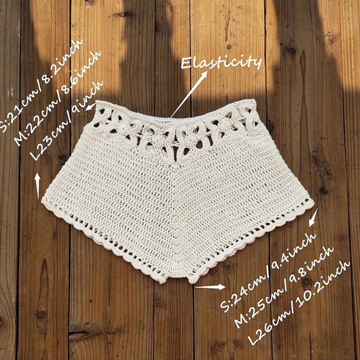 Summer Women Vintage Crochet Cutout Swim Shorts Bathing Suit Bottoms Drawstring Beach Board Shorts Swim Beach Boho Shorts
