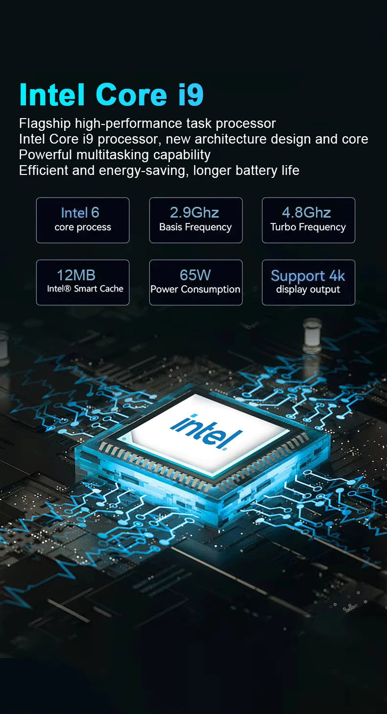 2026 15.6' Intel Core I9 9900U Laptop Computer PC Windows 11 Pro 16GB RAM 1TB 2TB SSD Laptops Office Fingerprint Unlock Game PC