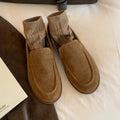 2026 New Women Winter Shoes Fashion Suede Loafers High End Plush Warm Casual Shoes for Woman Luxury Designer Shoes Zapatos Mujer