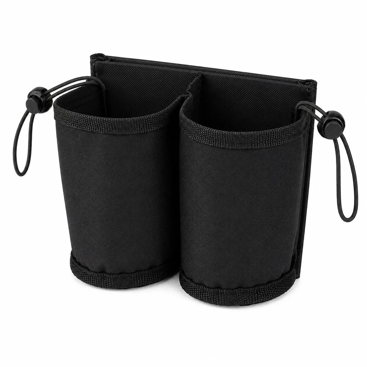 Travel Cup Holder for Suitcase Foldable Luggage Drink Holder Bag with 2 Cup Slots Back Pocket Organizer