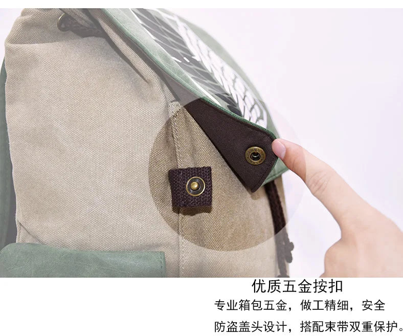 Anime Attack on Titan Boy's Backpack gifts Cartoon Canvas School Bag  Female Male Bagpack Plecak Laptop Travel Outdoor Mochilas