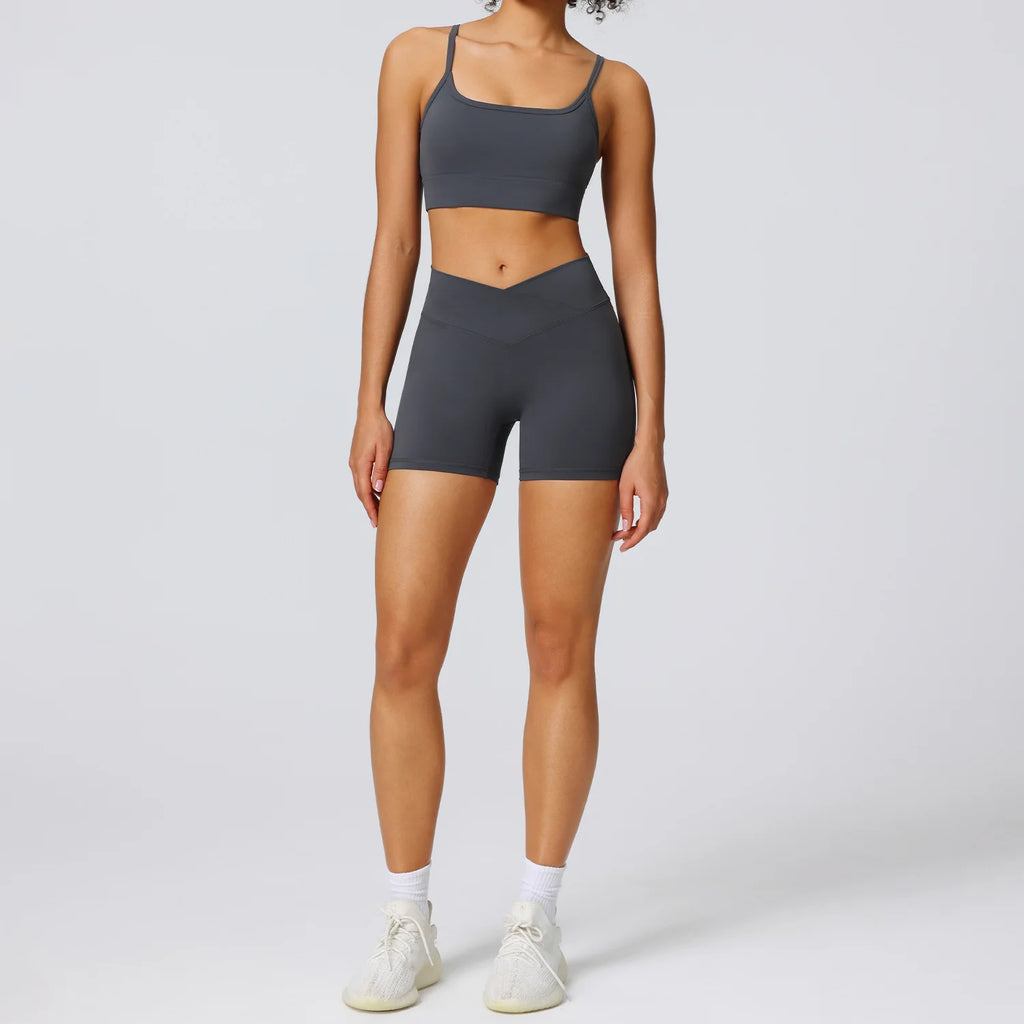 Sport Set Women Summer New Yoga Set Women's Outdoor Fitness Suit 2-piece Set Running Sportswear