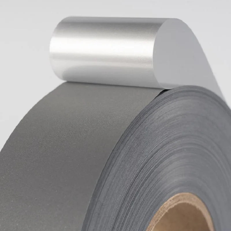 2.5cm/5cm/10cm DIY HTP Reflective Heat Transfer Vinyl Grey Strip Night Fluorescent Protective Warning Self-adhesive Tape