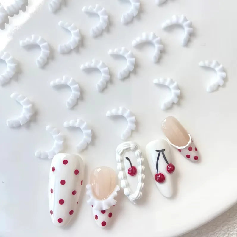 50pcs Kawaii Accessories Resin Nail Art Charms Cartoon Heart Nail Decorations Mixed Size Bulk Manicure Rhinestones Jewelry DIY
