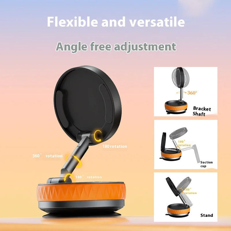 K10B Vacuum Adsorption Magnetic Phone Car Holder for 2025 Suction Cup Dedicated Navigation Folding Phone Holder
