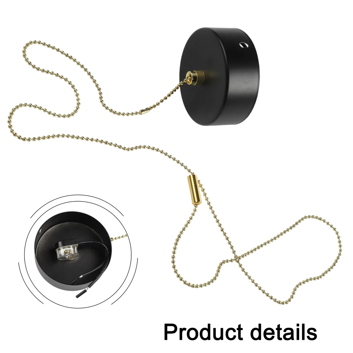 Luxury Bathroom Decor Switch Button Modern Light Switch Gold Pull Cord Light Switch Sophisticated Bathroom Decor