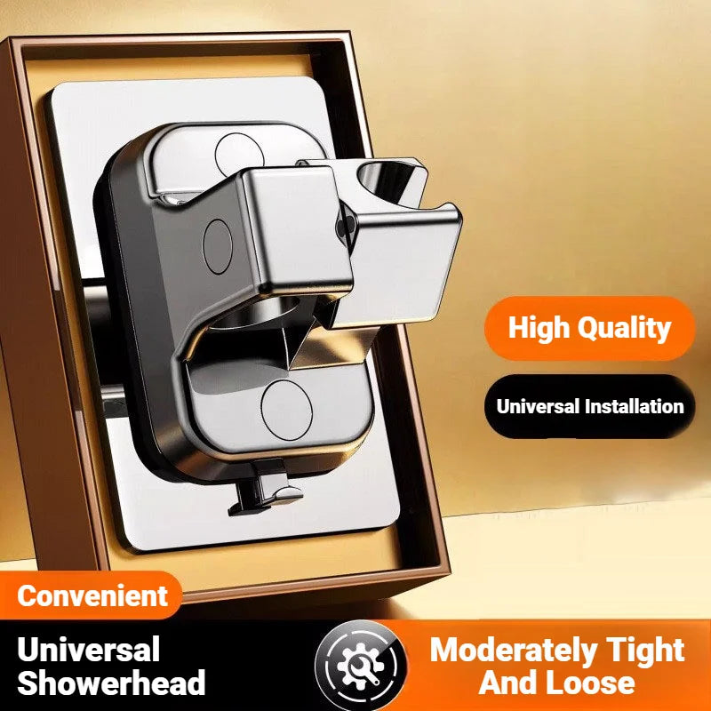 Self Adhesive Wall Mount Shower Head Holder Rotatable Adjustable Handheld Bracket Bathroom Accessory