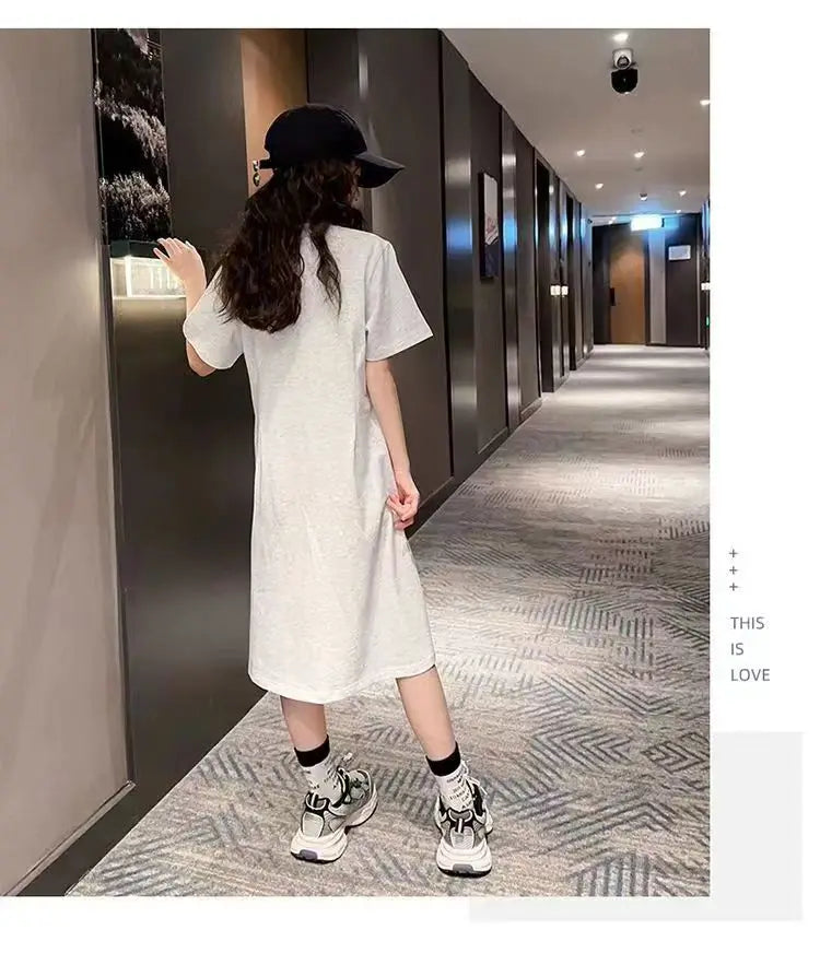 Summer 2026 Girls Dresses Kids Short Sleeve Sports Dress Children Clothing Vestido Baby Dresses For Girls Teen 6 8 10 12 14 Year