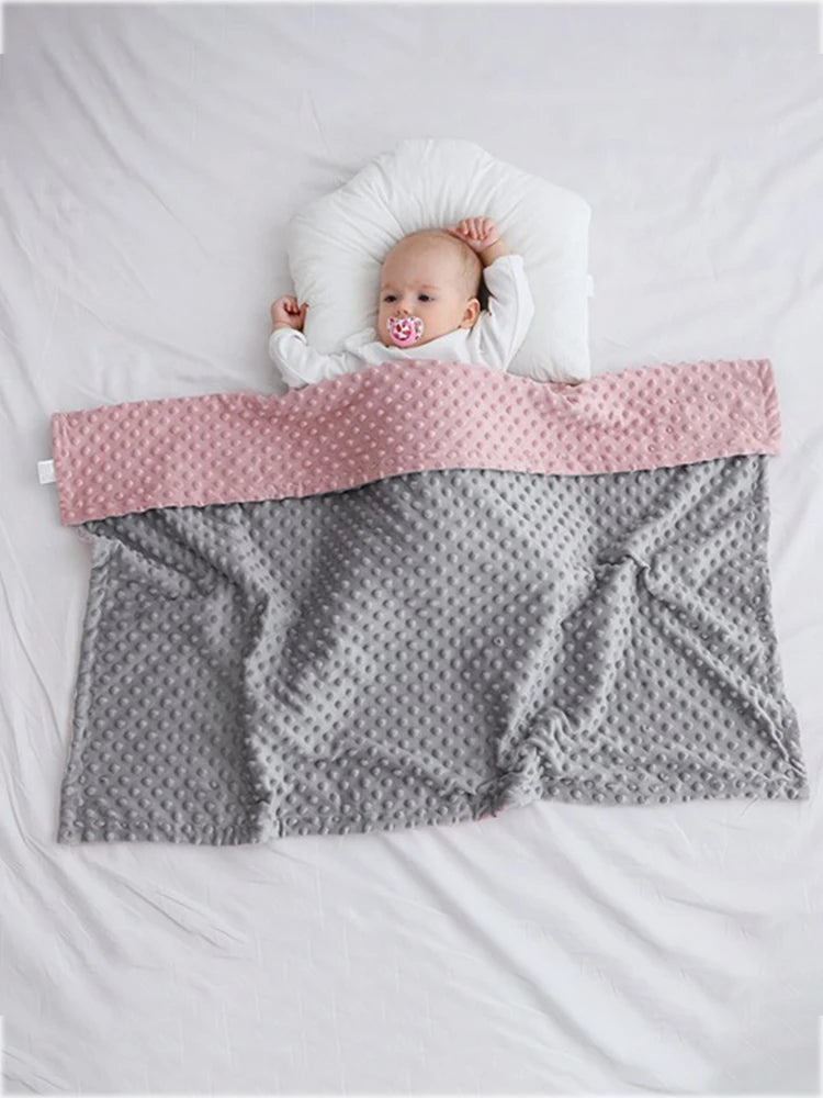 Baby Blanket Infant Quilt Bedding Swaddle Wrap Thermal Newborn Soft Stroller Sleep Cover Soft Washable Thick Blanket