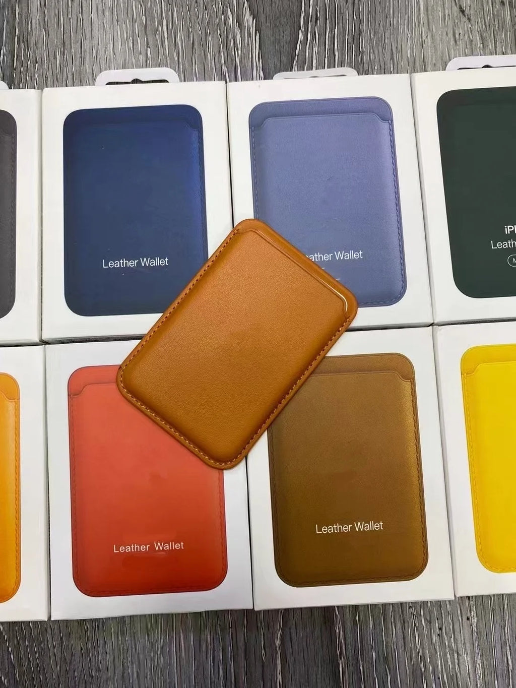 Women Man Leather Soft Card Wallet Phone Card Holder for MagSafe Magnetic Case Suitable for All iPhone Cases Card Phone Back Bag