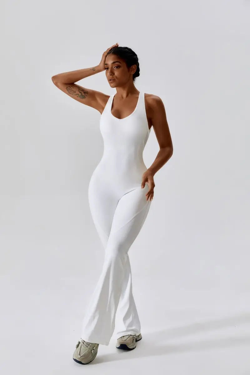 Summer Sport Yoga Jumpsuit Dance Traning Bell Bottoms One-Piece Clothes for Women  Sport Set Women Workout Clothes for Women