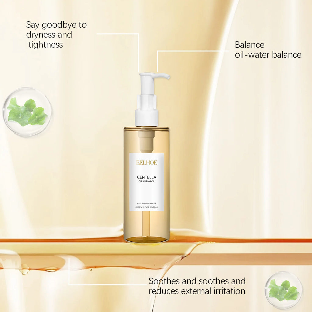 EELHOE Facial Cleansing Oil Centella Asiatica Skin Care for Sensitive Skin Barrier Repair Deep Skin Cleansing Makeup Remover Oil