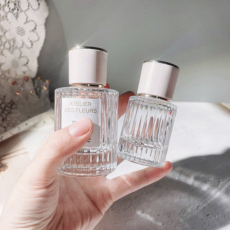 30ML 50ML Luxury Perfume Glass Spray Bottle Portable Clear Cosmetics Alcohol Atomizer High Capacity Empty Bottles Refillable