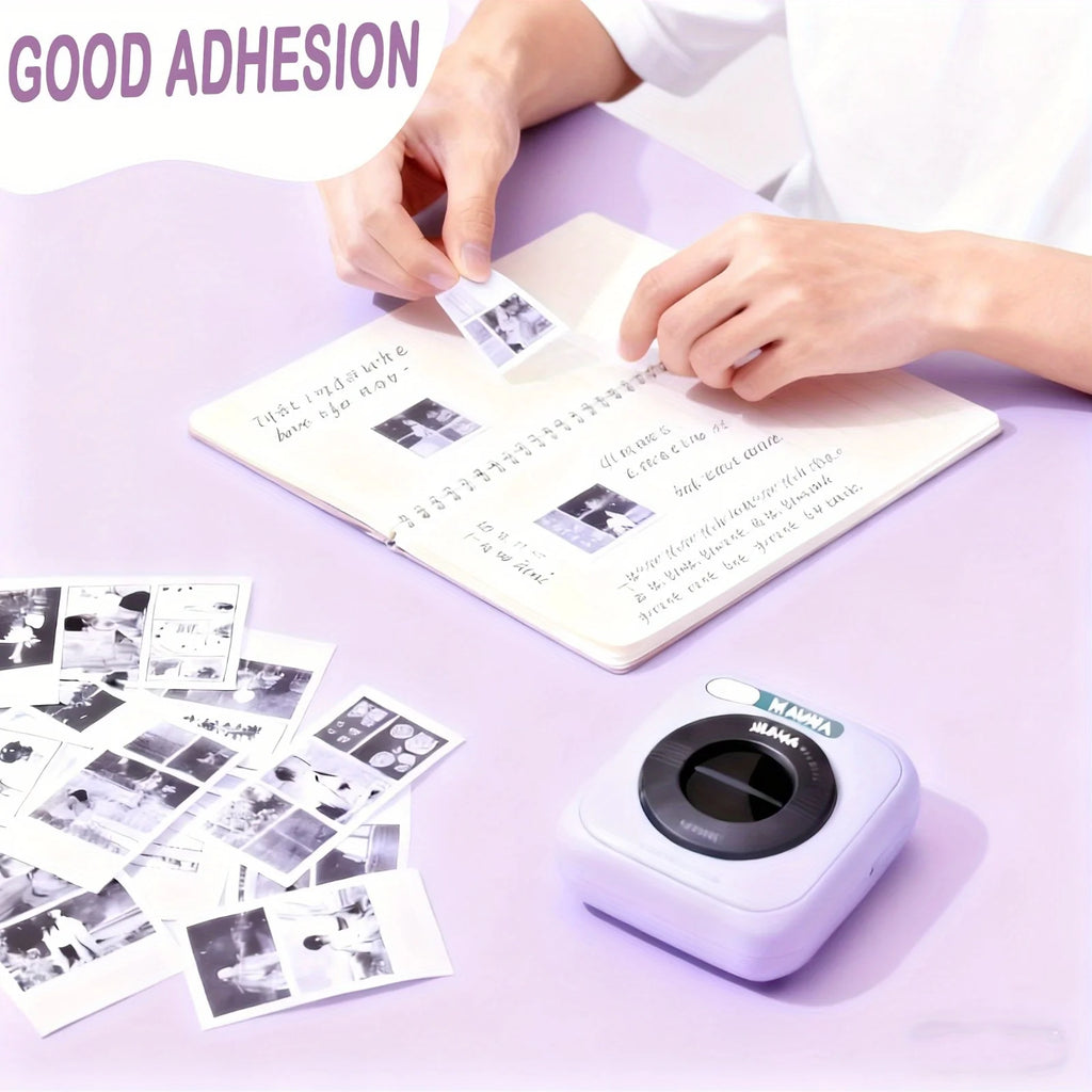 Transparent Self-Adhesive Thermal Paper, Glossy 57x25mm Printer Paper, Compatible with Portable Mini Pocket Thermal Printers