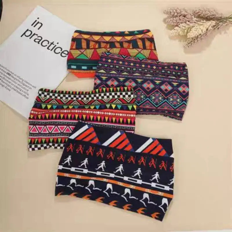 Bohemian Knot Turbans Yoga Elastic Head Wrap Women Fashion Vintage Elastic Hair Band Lady Wide Headbands Female Hair Accessories