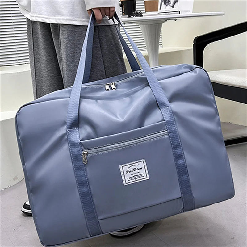 Large Capacity Foldable Travel Bag Waterproof Duffel Bag Lightweight Luggage Tote Handbag Gym Yoga Storage Shoulder Bag For Wome