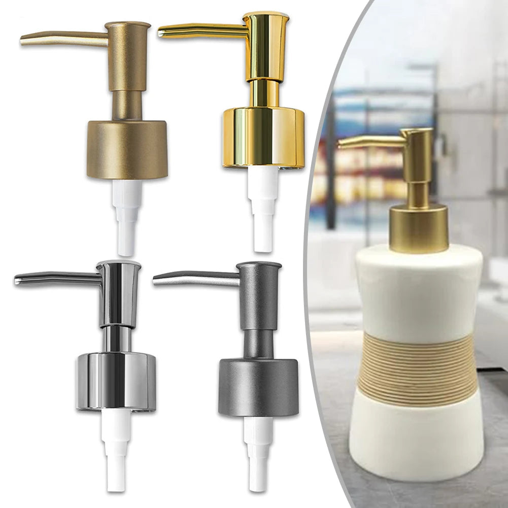 Soap Dispenser Pump Head Hand Liquid Soap Pump Kitchen Bathroom Liquid Shampoo Bottles Dispenser Replacement Head Nozzle