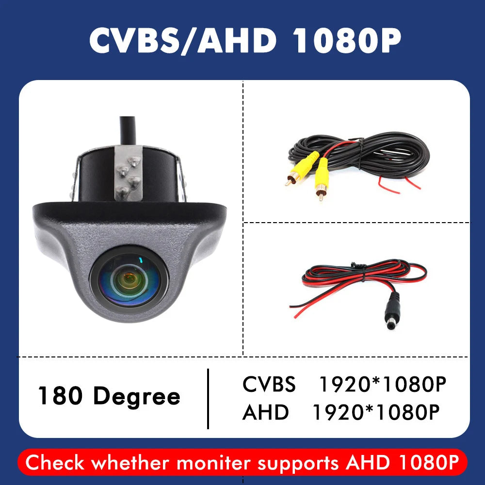 SMARTOUR 180 Degrees 4K 1920x1080P Car Rear View Camera Fisheye Lens AHD NTSC Format HD Night Vision For Car Radio MP5
