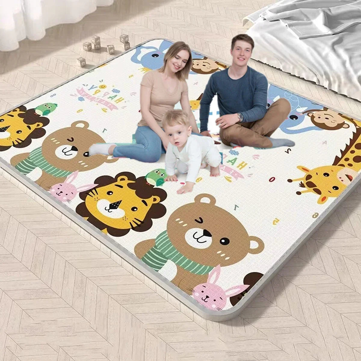 Non-Toxic Thicken 1/0.5cm Baby Play Mat Educational Children's Carpets in The Nursery Climbing Pad Kids Rug Activitys Games Toys