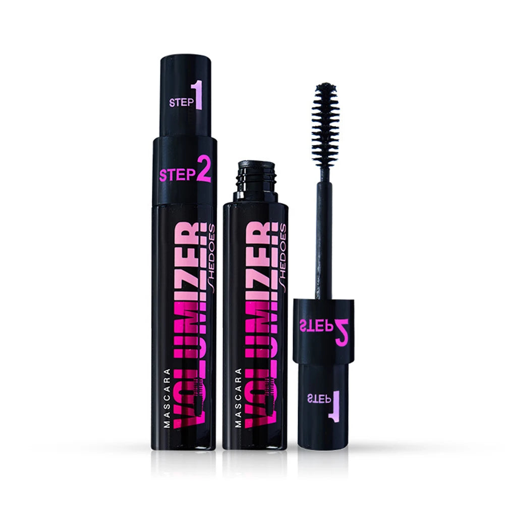 2 in 1 Curling Mascara Eye Cosmetics Waterproof Long Lasting Not Blooming Black Natural Thick Curling Lengthening Mascara Makeup