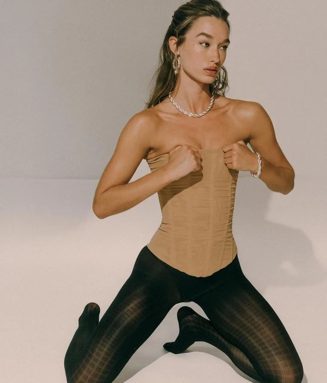Fishbone waist Sexy Corset tops Harajuku Aesthetic Tank Top High Elasticity Seamless Crop tops Y2K party Camis Women Clothing
