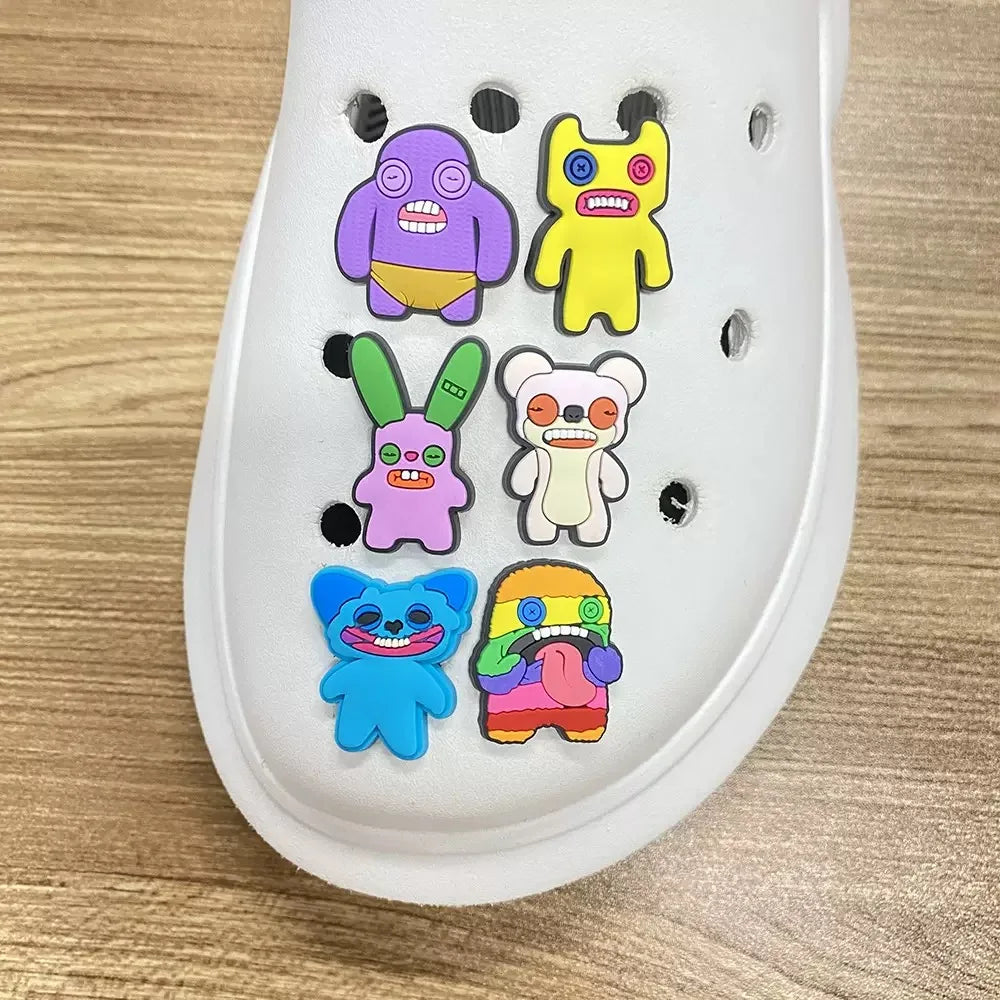 12/50Pcs Fuggler Monster Shoe Charms Cartoon Teeth Monsters Shoes Decoration Accessorie Buckle DIY Clogs Sandal Wristband