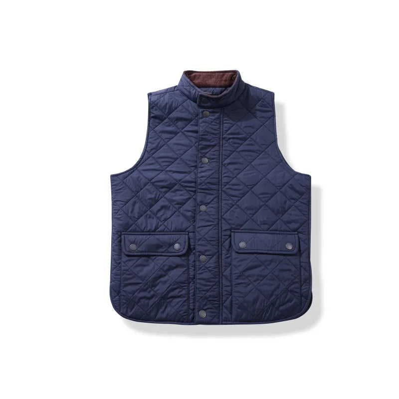 New corduroy thick plus cotton quilted vest for men for autumn and winter