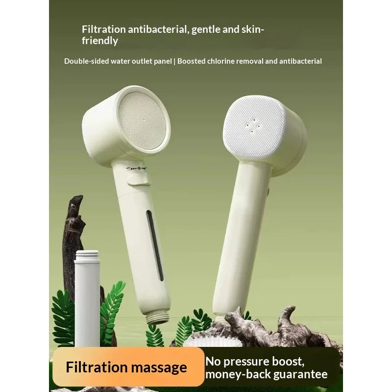 High Pressure Filter Shower Head, Dual Filtration Chlorine Removal Skin-Friendly